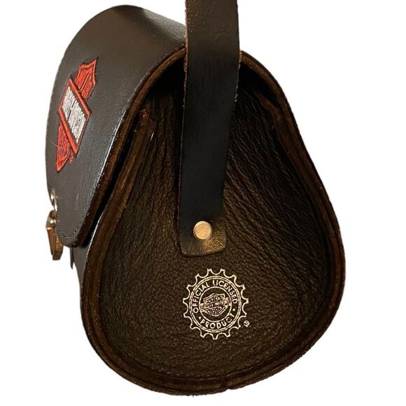 Harley-Davidson Black Crossbody Bag with Red Logo - Picture 3 of 10